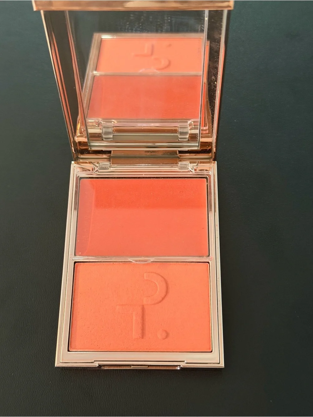 Patrick Ta Double-Take Blush Duo Peach Pink & Coral. Patrick ta Contour brush.